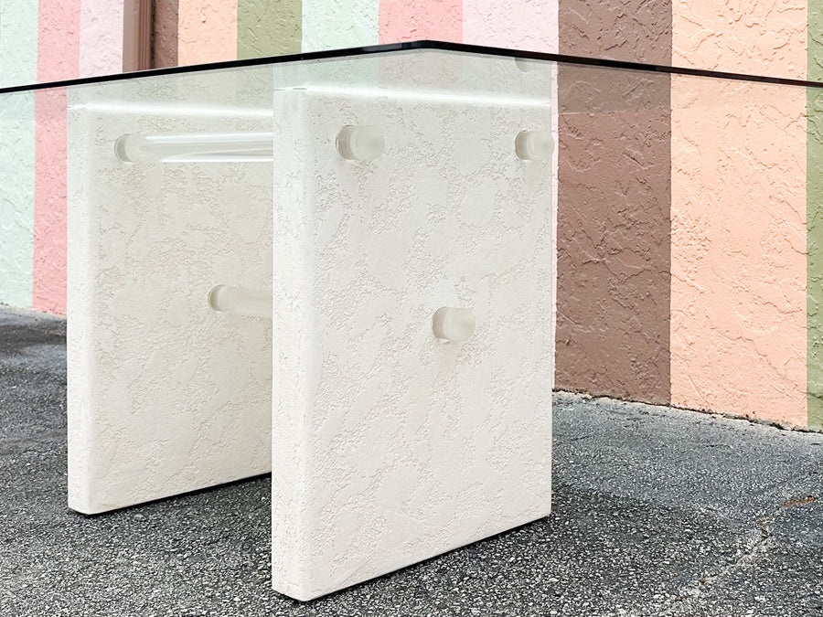 Lucite and Stone Dining Table