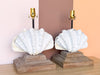 Pair of Island Chic Clam Shell Lamps