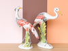 Pair of Colorful Heron Figurines