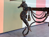 Wrought Iron Seahorse and Tassel Coffee Table