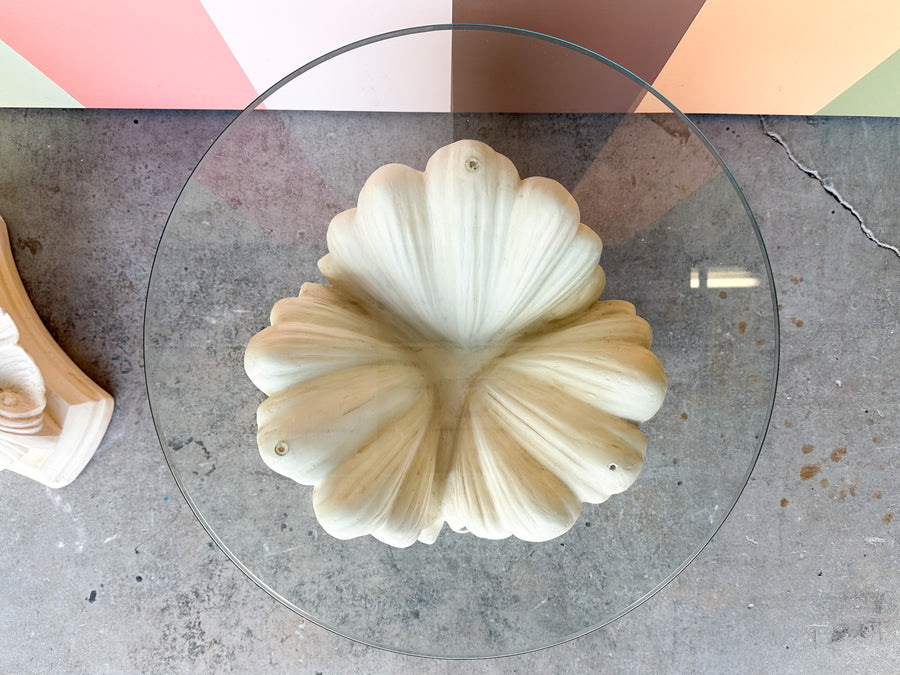 Pair of Shell Chic Plaster Side Tables
