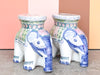 Pair of Whimsical Elephant Garden Seats