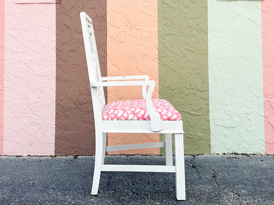 Set of Six Fretwork Dining Chairs