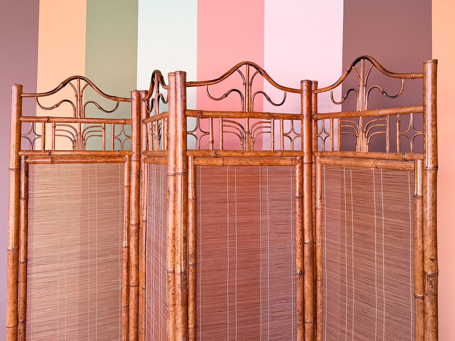 Four Panel Brighton Style Bamboo Screen