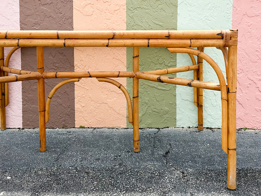Old Florida Rattan Dining Table
