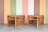 Pair of Rattan Wrapped Side Tables