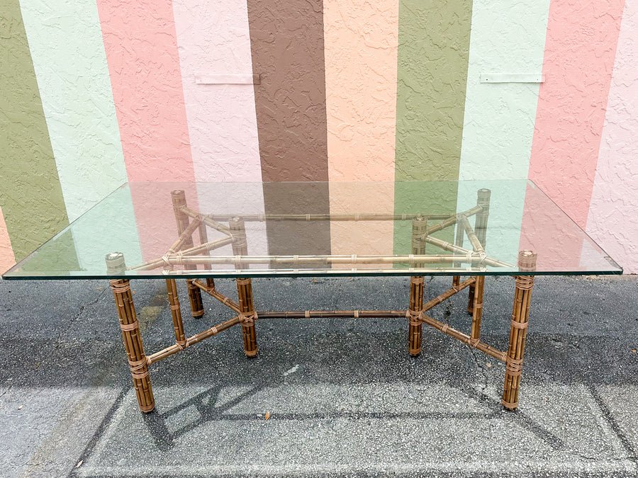 McGuire Rattan Dining Table