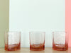 Set of Six Pink Sands Rocks Glassware