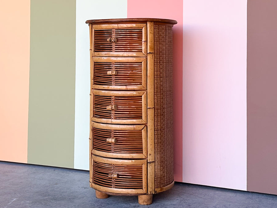 Petite Island Style Bamboo Chest