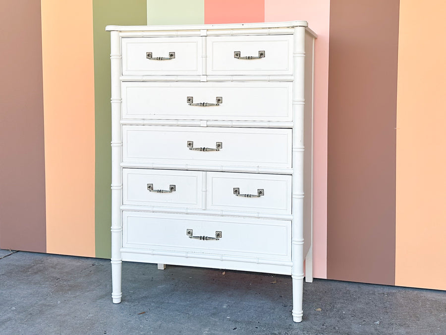 Henry Link Faux Bamboo Tall Chest