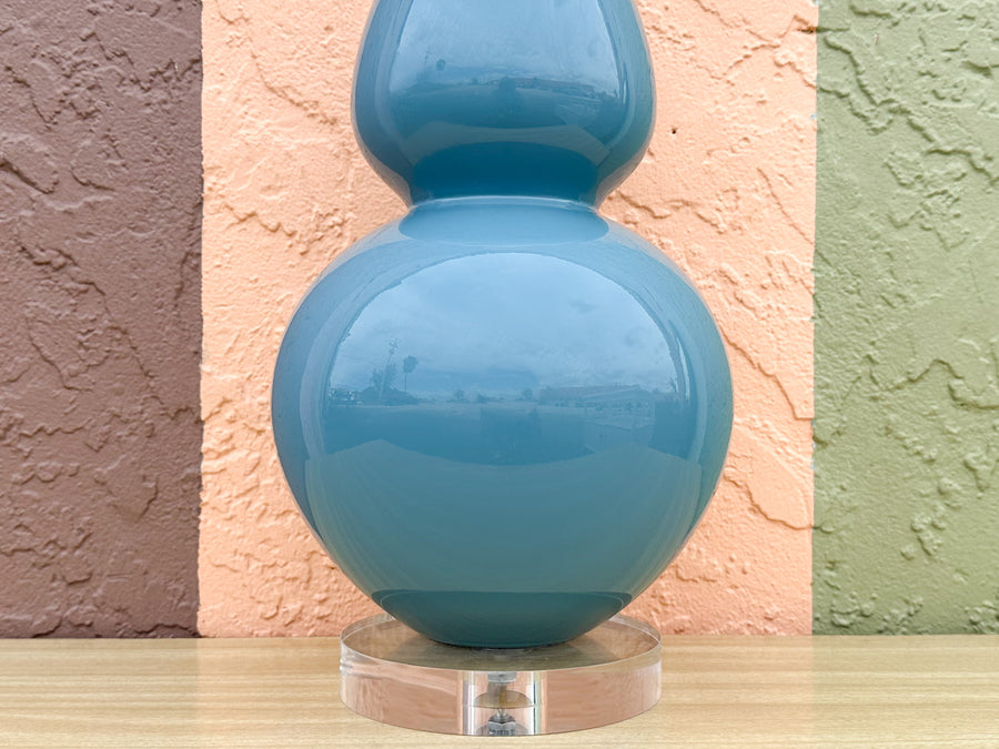 Cornflower Blue and Lucite Lamp