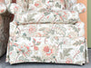 Pair of Floral Chic Upholstered Wingback Chairs