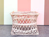 Marbled Pink Webspun Ottoman