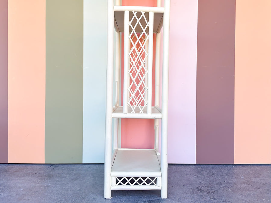 Rattan Lattice Etagere