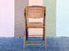 Set of Four Bamboo and Cane Folding Chairs