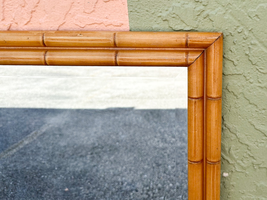 Simple Chic Faux Bamboo Mirror