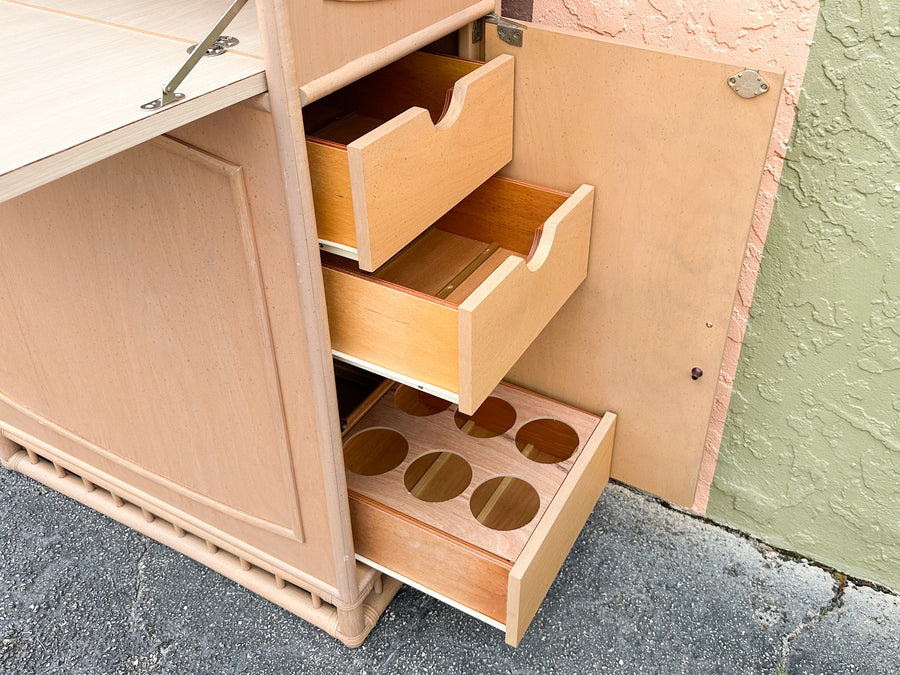 MCM Ficks Reed Wet Bar Cabinet