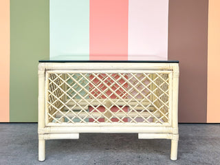 Ficks Reed Rattan Corner Table