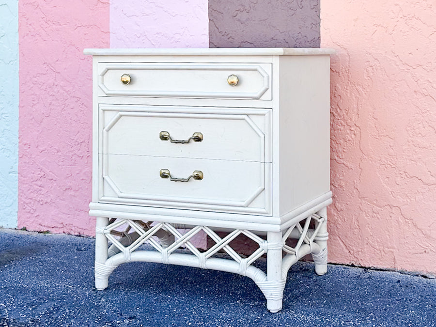 Ficks Reed Faux Bamboo Nightstand