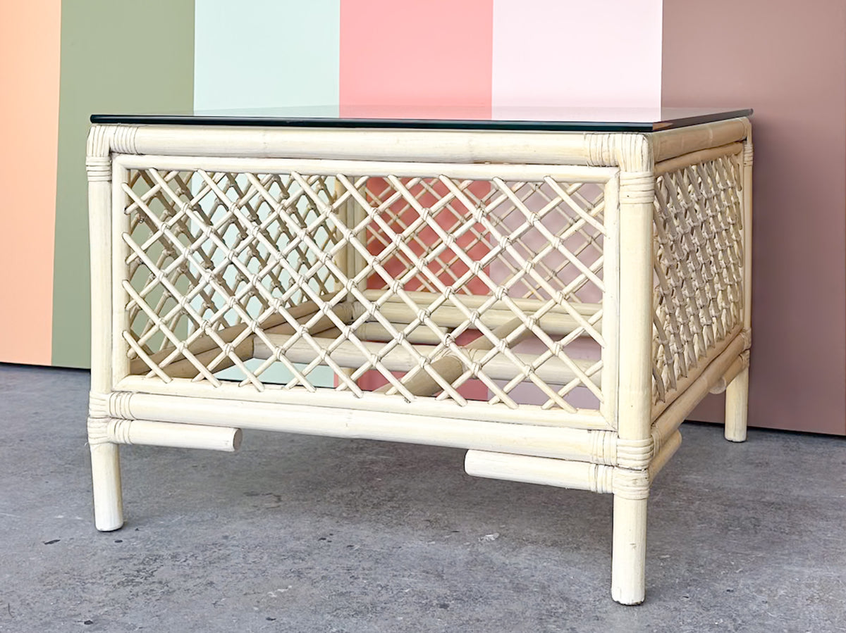 Ficks Reed Rattan Corner Table