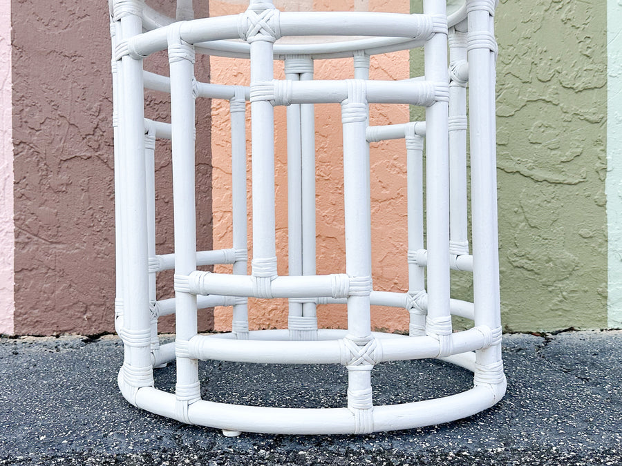 Round Rattan Side Table