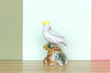 Sweet Yellow and White Bird Figurine