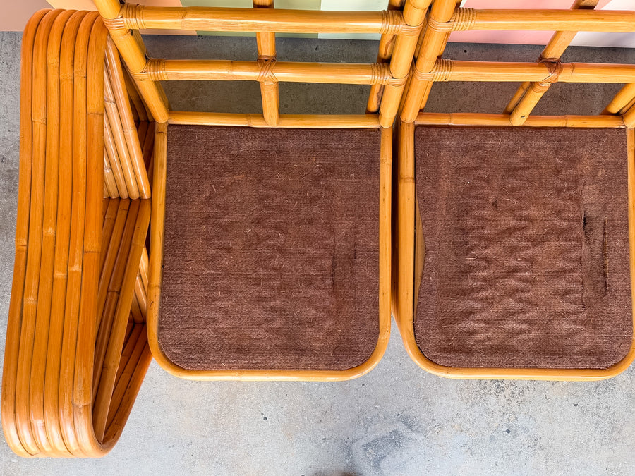 Frankl Style Rattan Pretzel Sofa