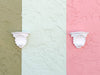 Pair of Petite Plaster Shell Wall Shelves
