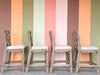 Set of Four Chippendale Rattan Counter Stools