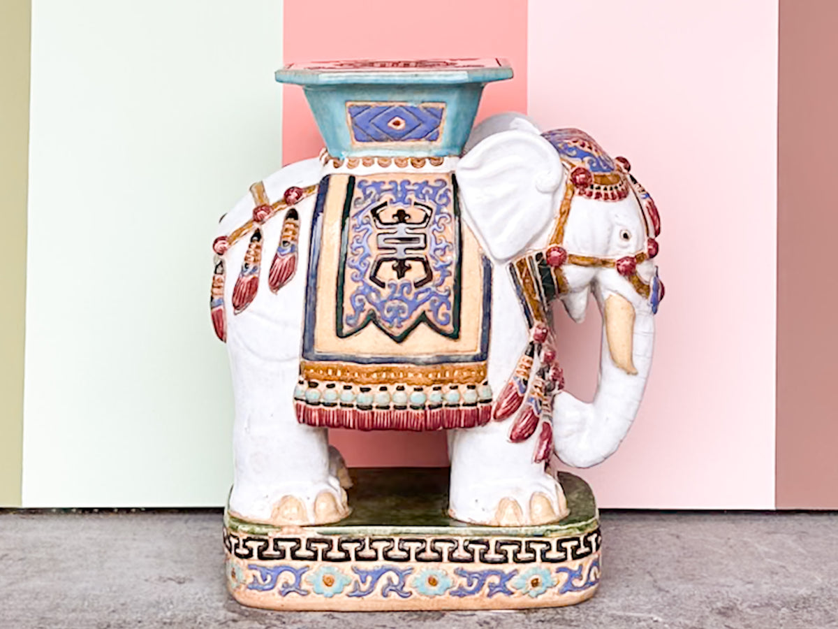 Colorful Elephant Garden Seat
