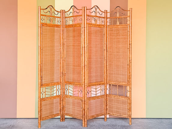 Four Panel Brighton Style Bamboo Screen
