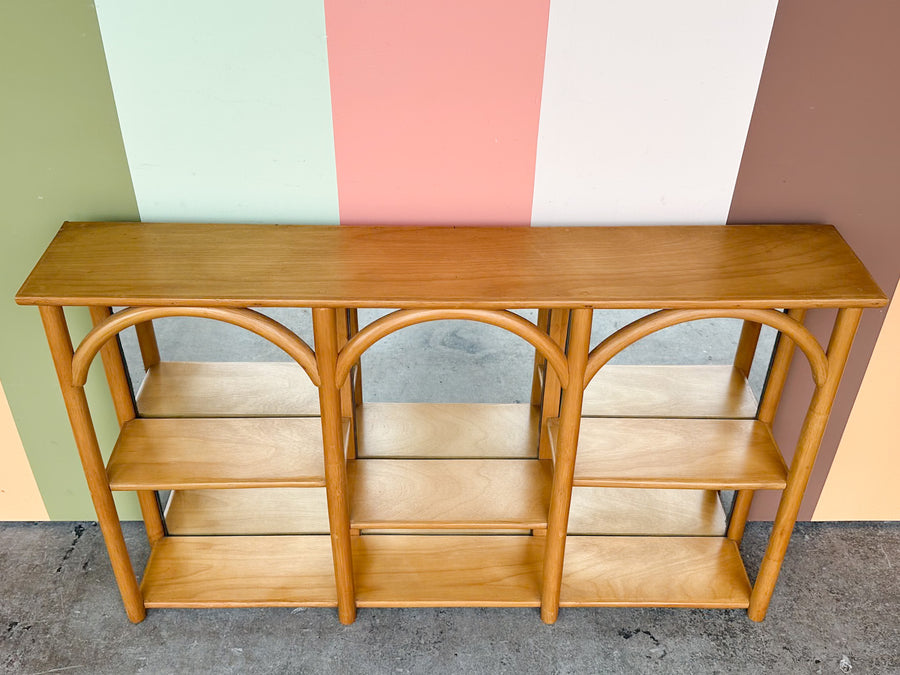 Mirrored Rattan Shelf