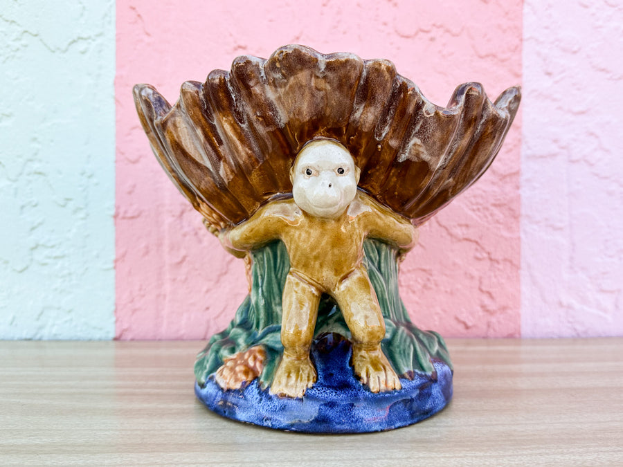 Three Monkeys Ceramic Bowl