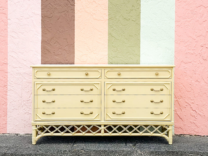 Yellow Ficks Reed Rattan Dresser