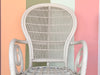 Pair of Whimsical Balloon Back Rattan Chairs