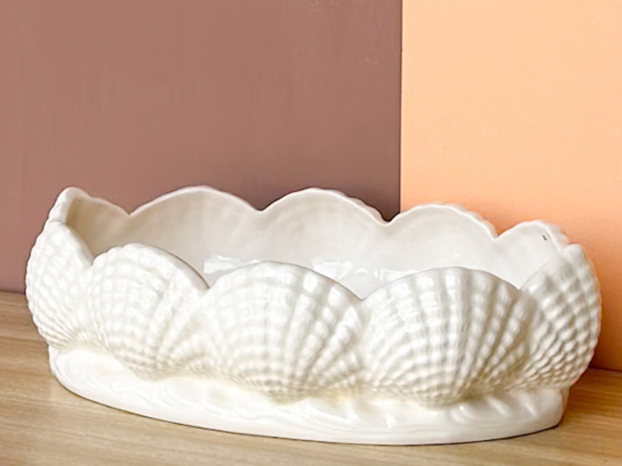 Ceramic Shell Orchid Cachepot