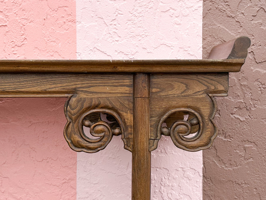 Asian Inspired Wood Alter Table