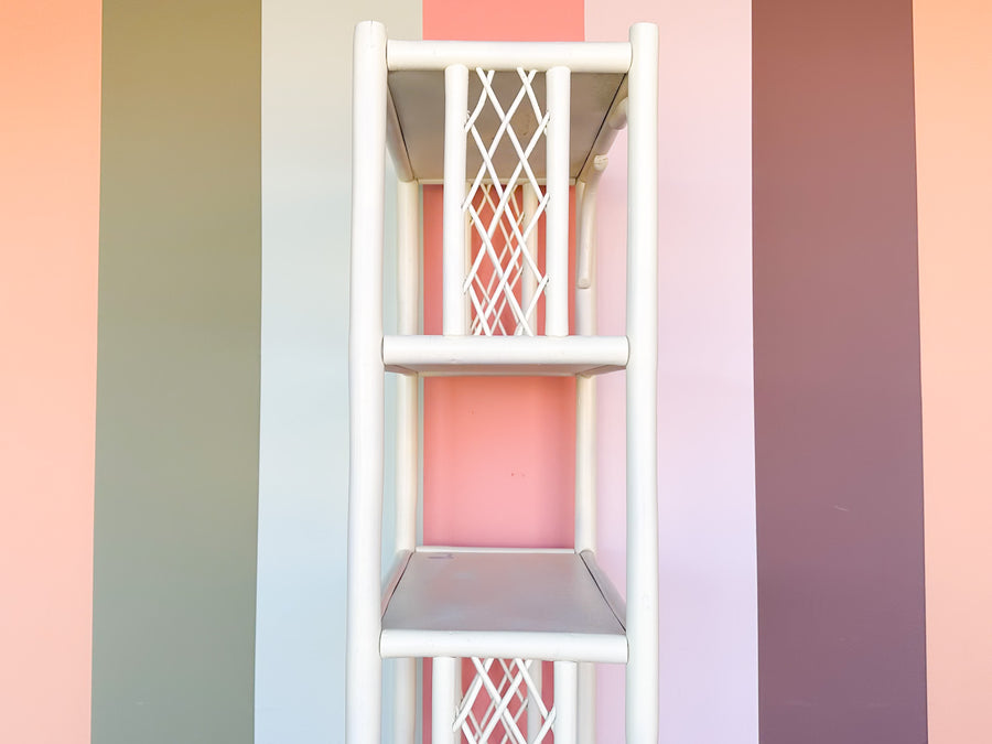 Rattan Lattice Etagere