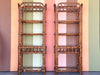 Pair of Handsome Rattan Etageres
