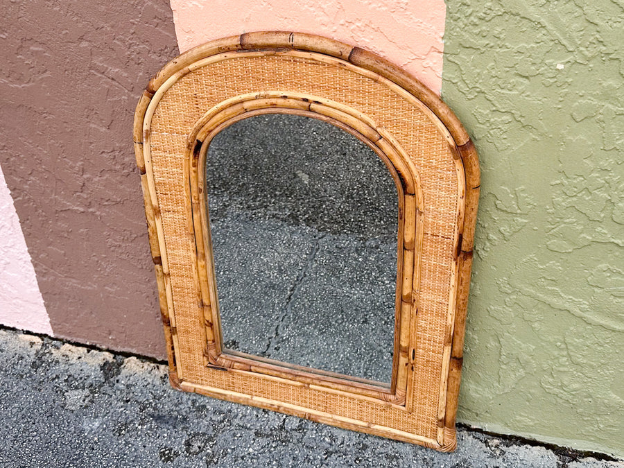 Rattan Arch Mirror