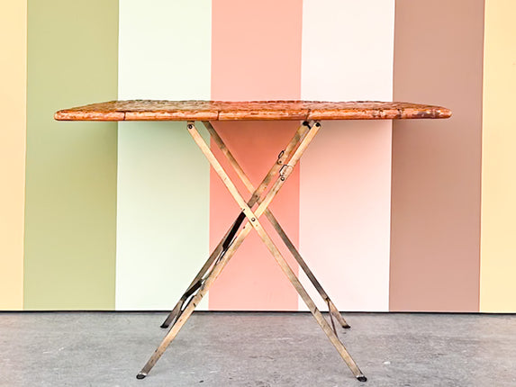 Woven Rattan Folding Game Table