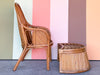 Old Florida Rattan Chair and Ottoman