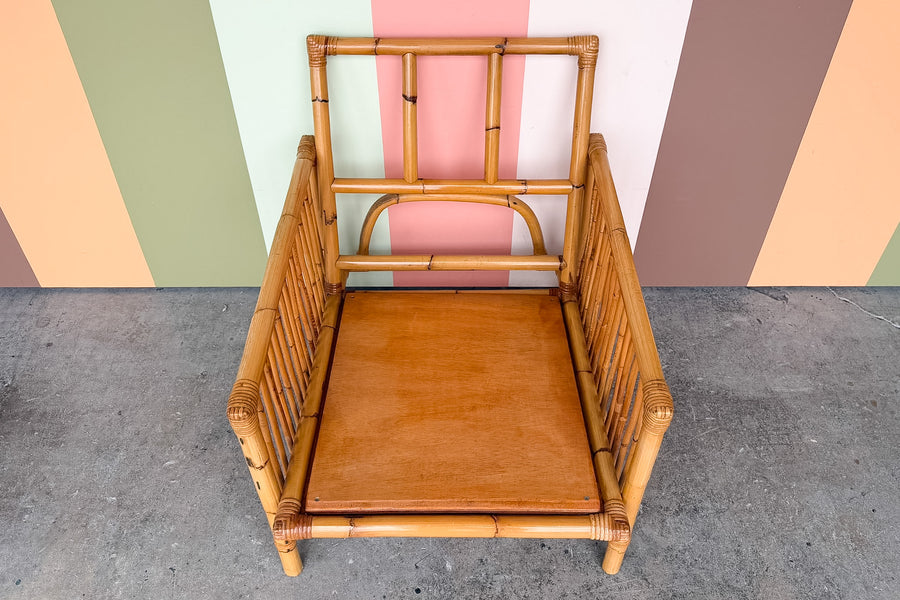 Old Florida Rattan Lounge Chair