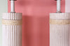 Pair of Faux Bamboo Column Lamps