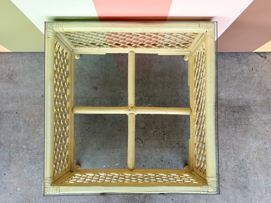 Ficks Reed Rattan Corner Table