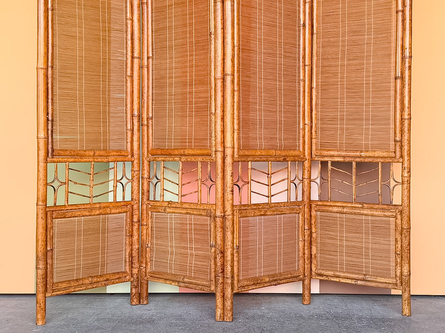 Four Panel Brighton Style Bamboo Screen