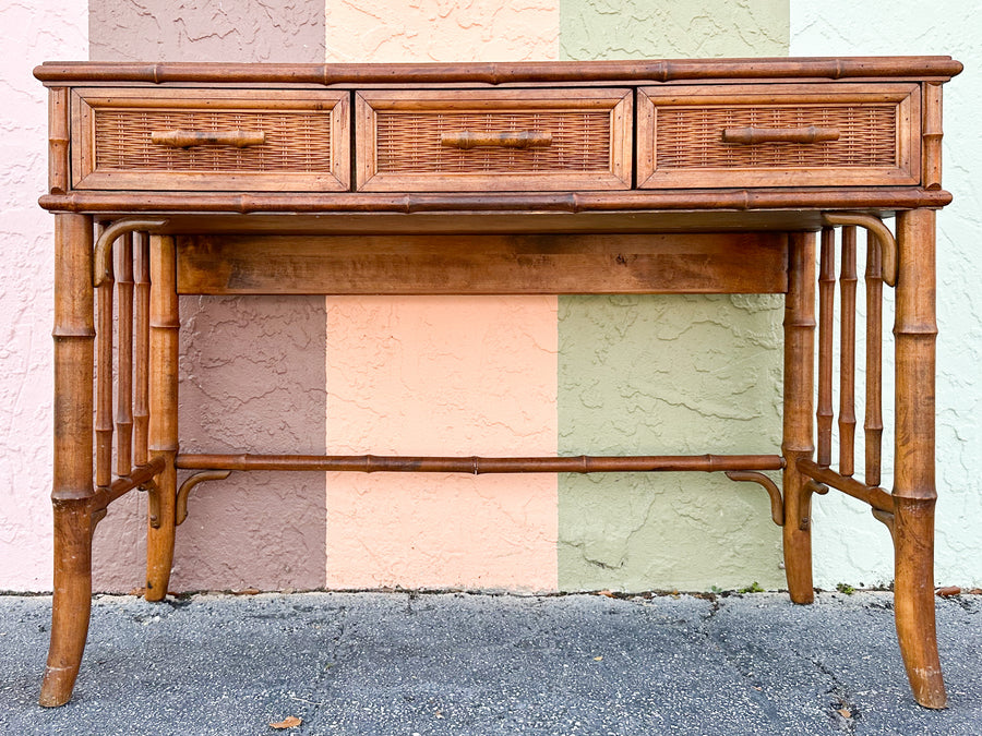 Handsome Faux Bamboo Writing Desk