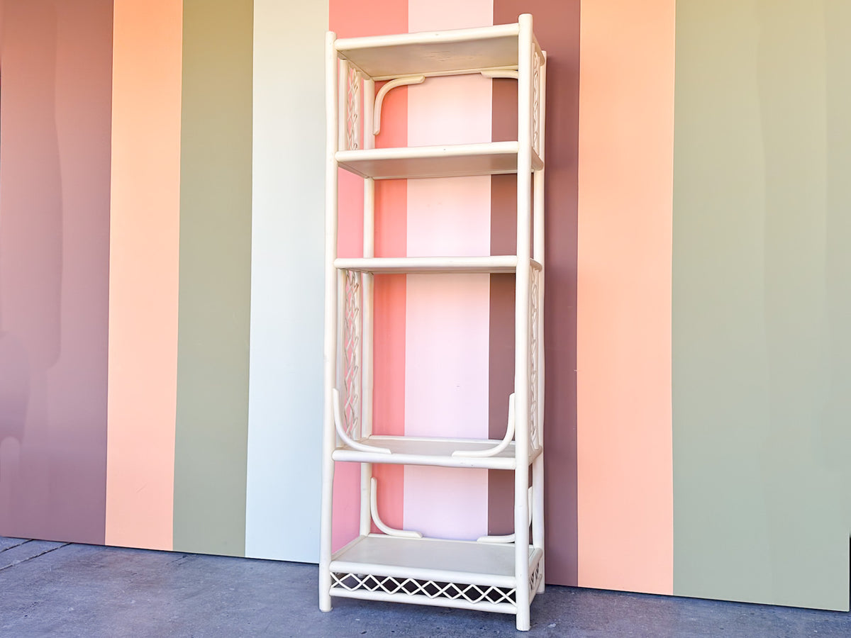 Rattan Lattice Etagere