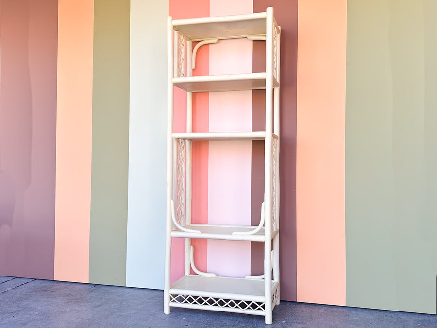 Rattan Lattice Etagere