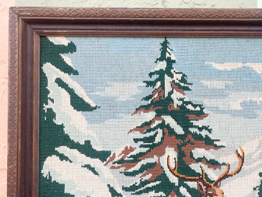 Serene Winter Scene Needlepoint
